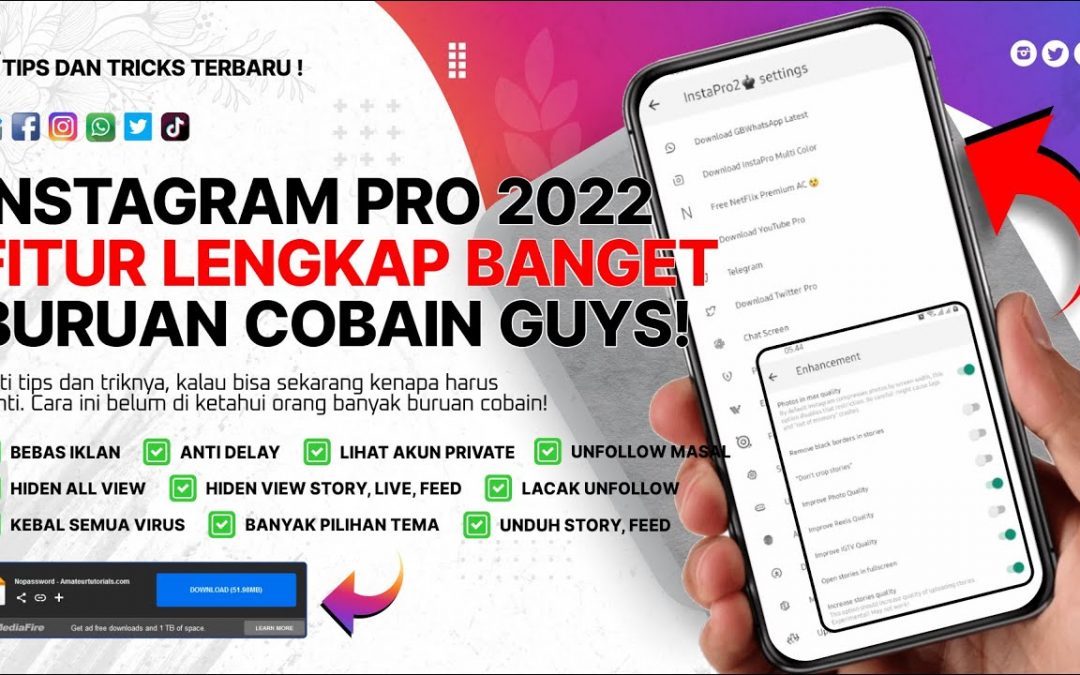 Terbaru Aplikasi Instagram PRO 2022 Fiturnya Lengkap Bisa Untuk Lihat Akun Yang Di Privacy #01